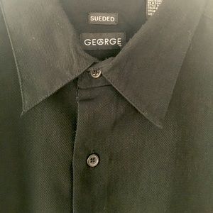 George, Black Sueded Long Sleeve Shirt